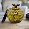Autumn Yellow Ceramic Cremation Urn in Medium