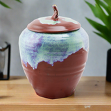 Rustic Ruby Ceramic Cremation Urn