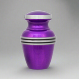 Dark Purple Banded Keepsake Urn