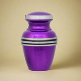 Dark Purple Banded Keepsake Urn