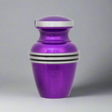 Dark Purple Banded Keepsake Urn