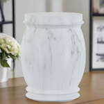 Large White Marble Cremation Urn - Faux Marble