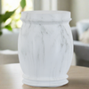 White Faux Marble Cremation Urn in Large