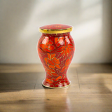 Etienne Keepsake Urn With Autumn Leaves