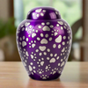 Paws of Love Pet Urn in Purple
