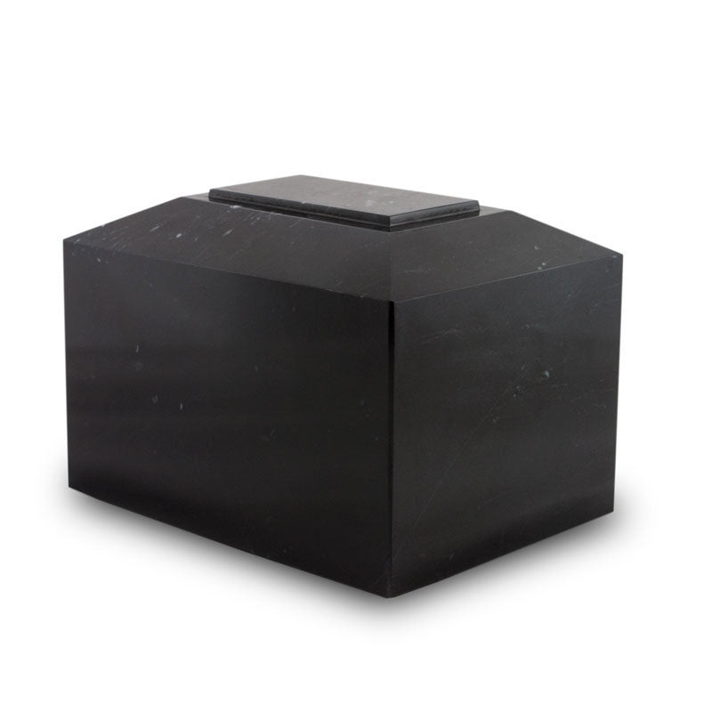 Hand Carved Genuine Black Marble Urn OneWorld Memorials
