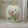 Peonies Ceramic Cremation Urn In Extra Small