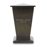 Indigo Mission Style Stained Glass Cremation Urn