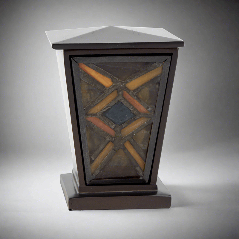 Amber Mission Style Cremation Keepsake Urn