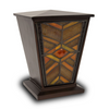 Amber Mission Style Stained Glass Cremation Urn in Medium