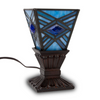 Indigo Mission Style Stained Glass Memory Lamp
