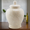 Hand Carved Sea Shell Genuine Marble Cremation Urn