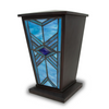 Indigo Mission Style Stained Glass Cremation Urn