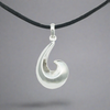 Fish Hook Cremation Pendant In Sterling Silver