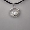 Nested Pearl Cremation Pendant in Sterling Silver