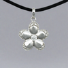Flower Cremation Pendant In Sterling Silver