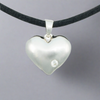 Sparkling Heart Cremation Pendant in Sterling Silver