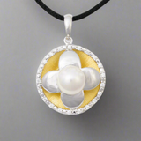 Flower Cremation Necklace With Pearl