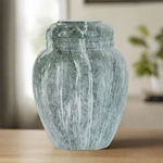 Large Faux Jade Marble Cremation Urn