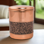 Copper Pet Cremation Urn With Mughal Motif