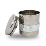Metal Pet Cremation Urn With Silver Sparkle