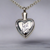 Teddy Bear Heart Cremation Pendant In Stainless Steel