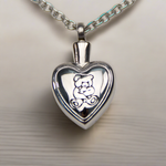 Teddy Bear Necklace for Ashes