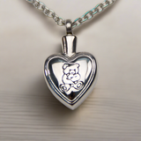 Teddy Bear Necklace for Ashes