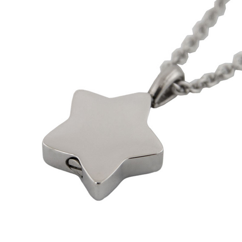Star Cremation Pendant - Stainless Steel