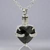 Obsidian Heart Cremation Necklace