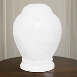Ringed Natural Marble Cremation Urn in Large