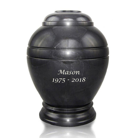 Midnight Marble Cremation Urn In Extra Small