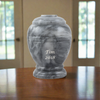 Cloud Gray Marble Pet Urn in Small