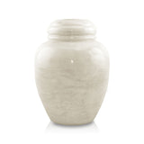 Unity Marble Cremation Urn - Large pearl finish main image.