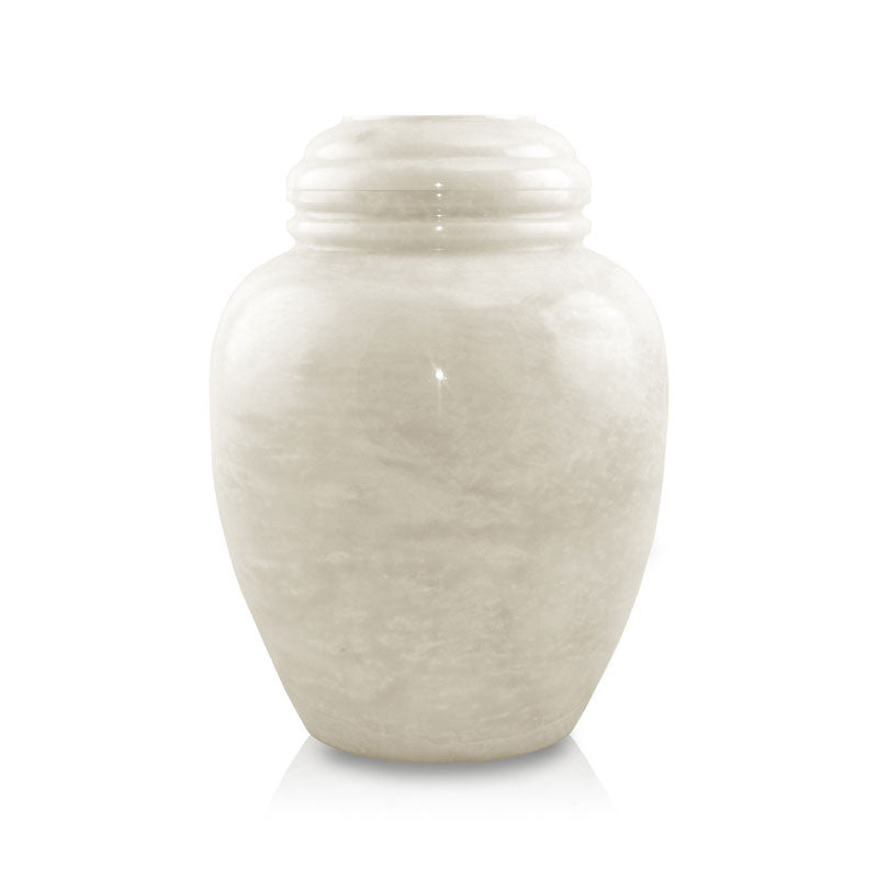 Unity Marble Cremation Urn - Large pearl finish main image.