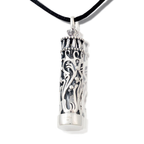 Sterling Silver and Glass Cremation Pendant