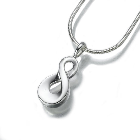 Silver Infinity Cremation Pendant
