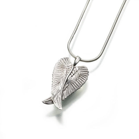 Silver Angel Wings Memorial Necklace