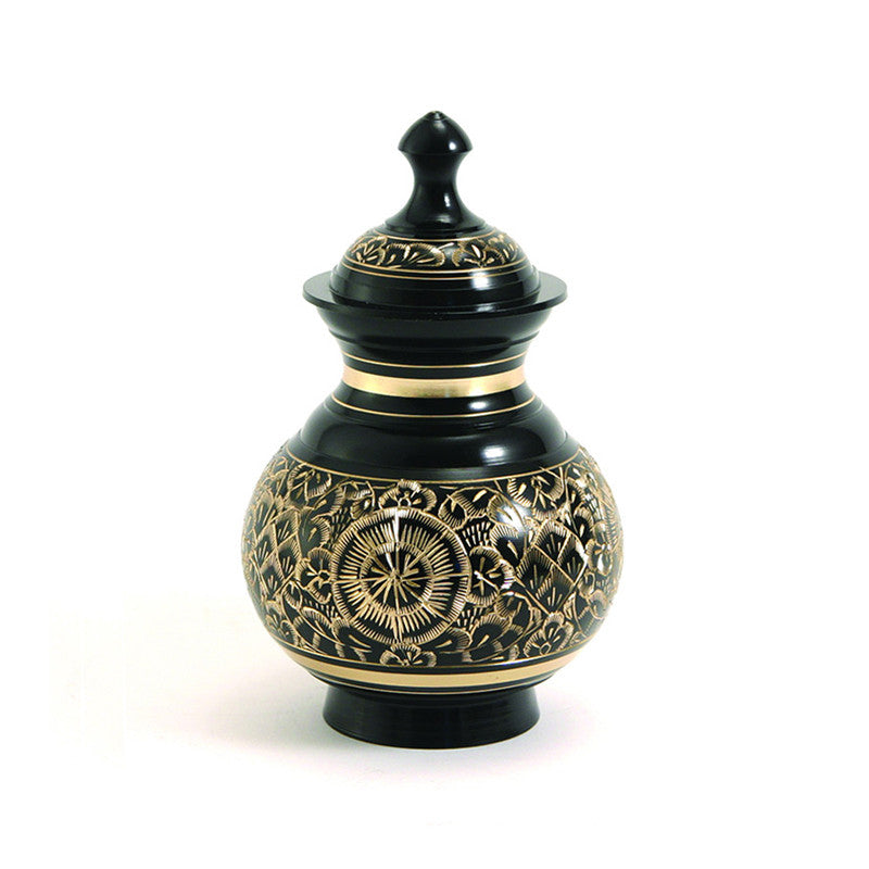 Timeless Black Pet Cremation Urns - Extra Small