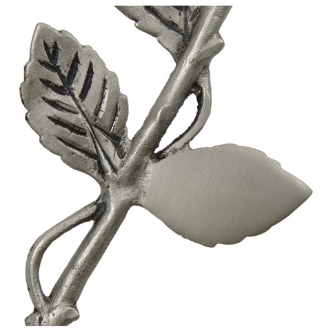 Lavender rose stem keepsake for ashes with golden bronze rose stem and engravable leaf.