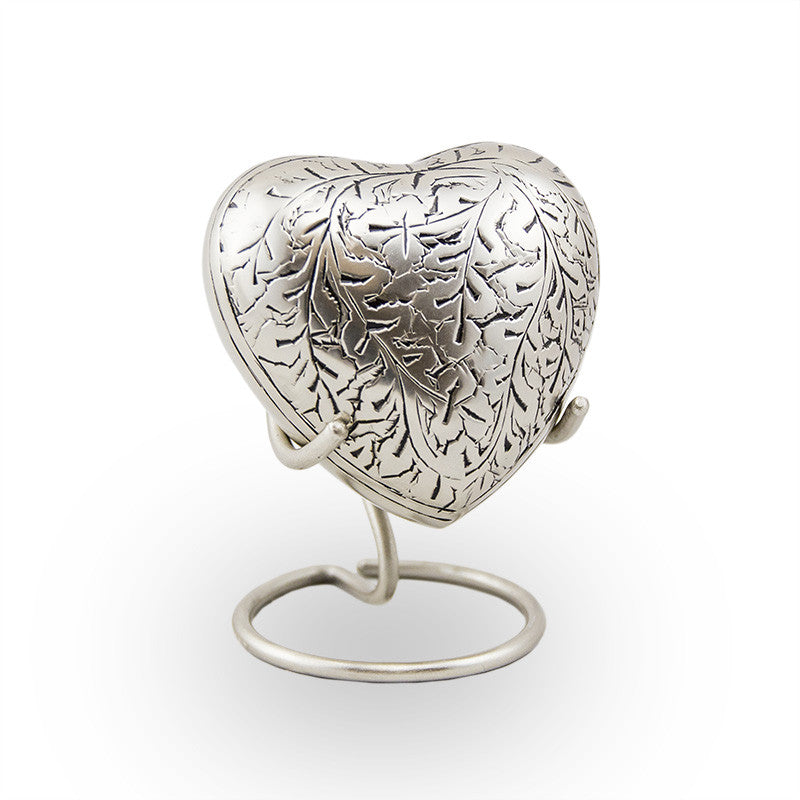 Silver Oak Cremation Keepsake Heart