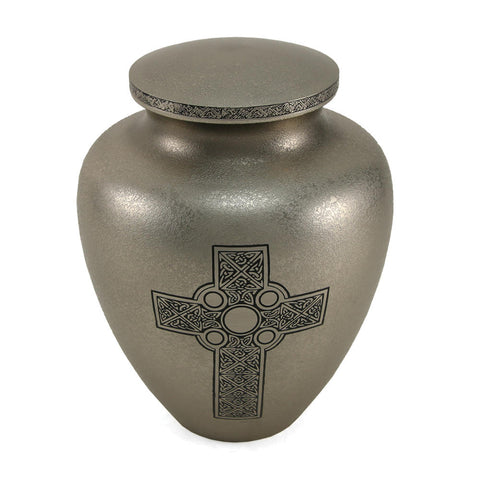 Celtic Cross Bronze Cremation Urn - Large