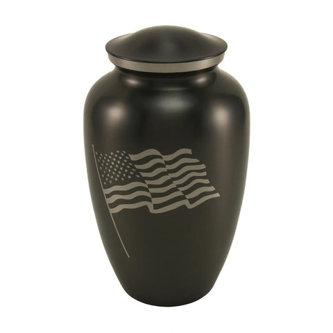 Waving Flag Cremation Urn
