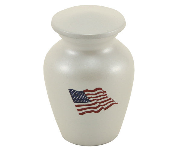 Red, White and Blue Flag Keepsake Urn