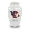 Military American Flag Bronze Cremation Urn