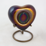 Raku Pet Paw Heart Keepsake Cremation Urn for Pets