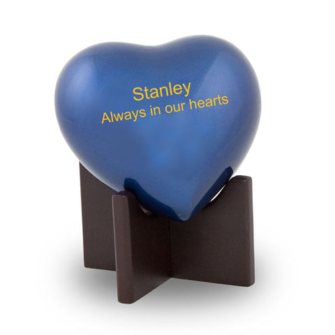 Arielle Heart Cremation Urn - Sky Blue