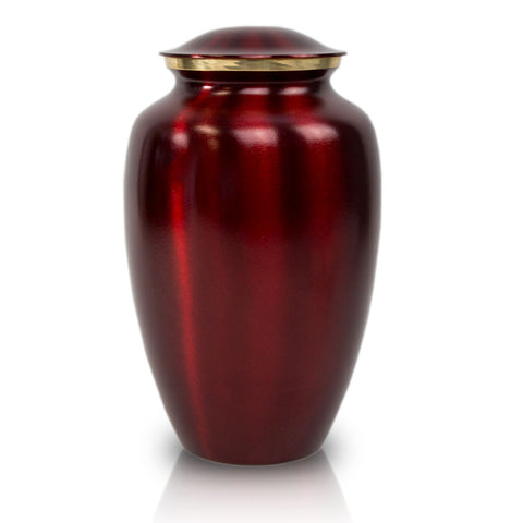 Crimson Red Cremation Urn - Large