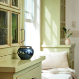 Odyssey Midnight Blue Pet Urn in Extra Small, Lifestyle View