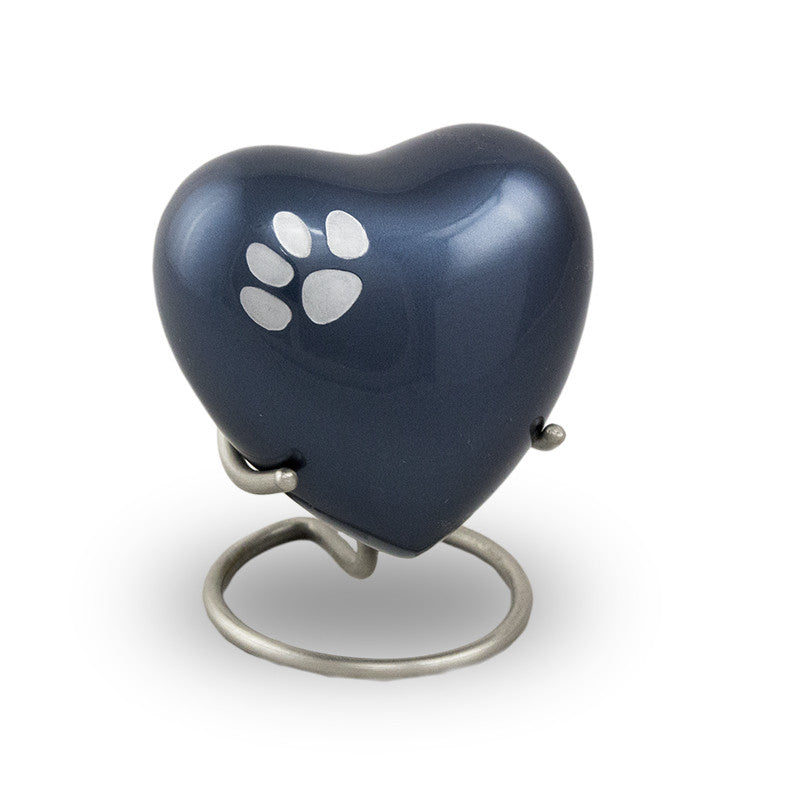 Odyssey Pet Paw Heart Keepsake - Midnight Blue